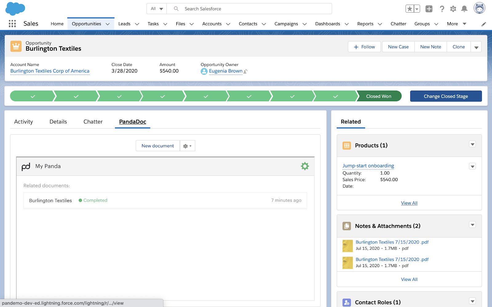 PandaDoc proposal editor with templates and e-signature options