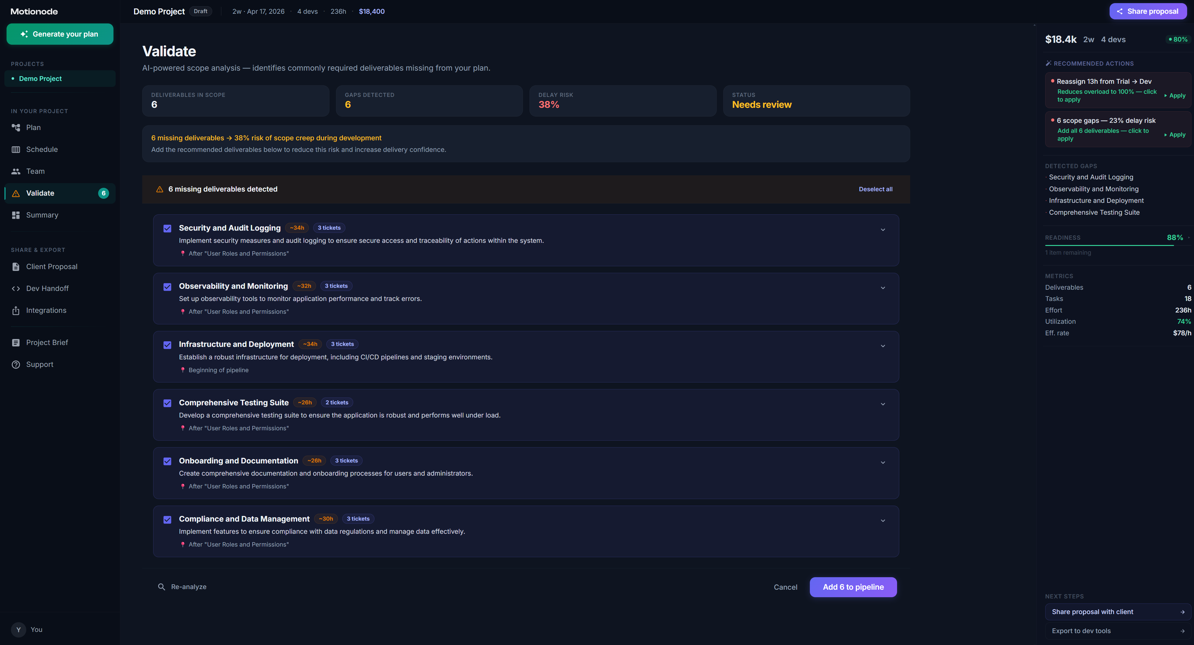 PRD to tickets tool screenshot 3