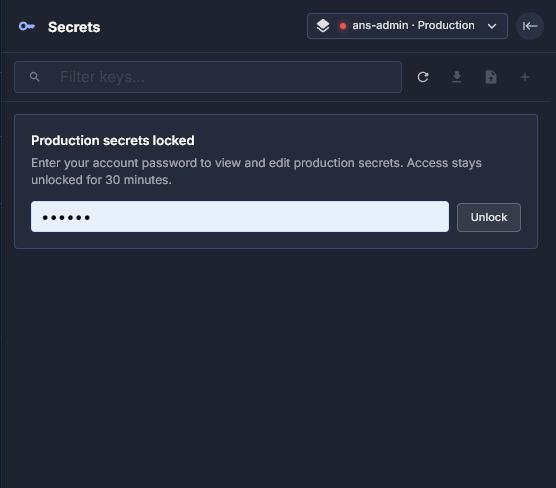 Motionode secrets management